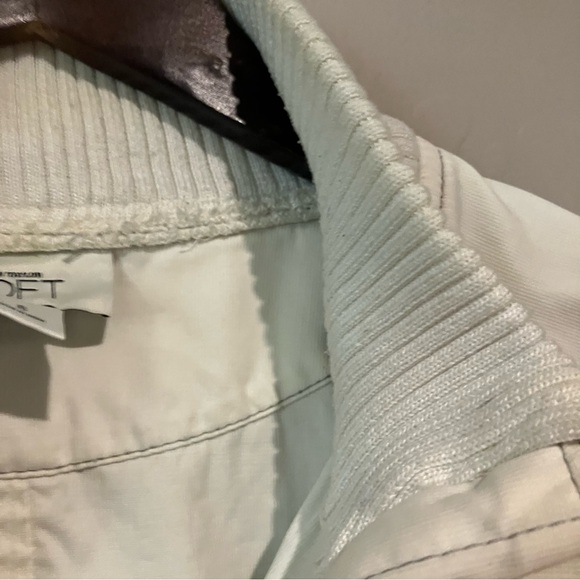 LOFT Ann Taylor Women's Cream Bomber Jacket Size 8 - Picture 10 of 16